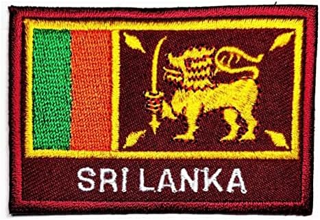 Kleenplus 2 бр., 1,7X2,6 инча. Ленти с флага на Шри Ланка, емблемата на хартата, костюми, униформи, тактическа военна бродирана апликация, нашивка, декоративен аксесоар за рем