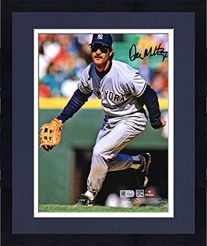 Снимка на Дон Маттингли Ню Йорк Янкис в рамка с автограф 8 x 10 Fielding - Снимки на MLB с автограф
