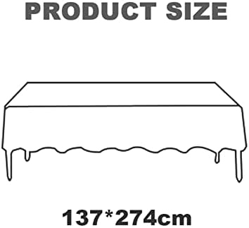 ZZJ 3 Опаковки Синьо-Бяла Карирана Правоъгълна Водоустойчива Покривки 54x108 инча, за Еднократна употреба Пластмасова