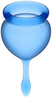 Менструална чаша Satisfyer Feel Good - Множество менструална чаша с подвижен струпясване - Мек, гъвкав корпус-Безопасен
