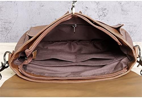 MIAOHY Мъжки Дизайнерска чанта през рамо от естествена кожа, Чанта, чанти от Кожа на колана през рамото си (Цвят: