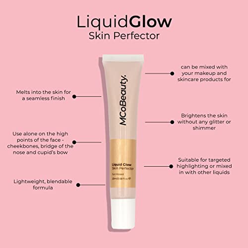 MCoBeauty Liquid Glow Skin Perfector - Лека, растушевываемая формула Незабавно изсветлява кожата - Осигурява