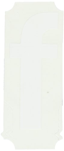 Винил Брейди 8320-F (B-933), 3 Бял Helvetica Quik-Align - Бяло малки букви, букви F (опаковка от 10 броя)