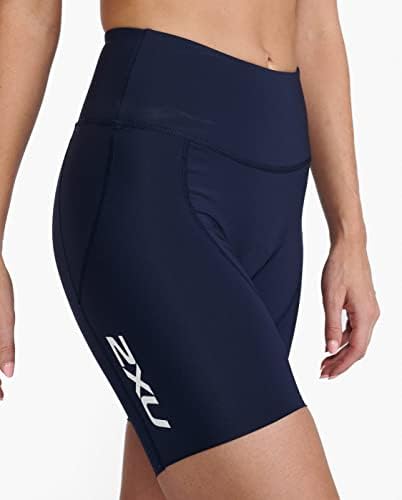 2XU Aero 7 Tri Shorts -Midnight/White -S, Дамски къси панталони за по триатлон За колоездене, каране на велосипед,