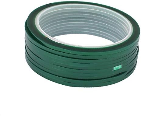 X-DREE 10 бр, 3 мм x 33 м, Зелена тиксо от PET пластмаса, термостойкая лента за запояване печатни платки (Nastro