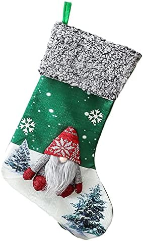 iOPQO Чанти на Едро Голям Размер 100 Коледни Празнични Аксесоари Чанта Чорапи Подаръци, Коледна Елха Мода