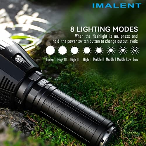 IMALENT MS18 Най-ярко фенерче на 100 000 лумена, led фенерче 18шт Cree XHP70.2 светодиода, Акумулаторна батерия