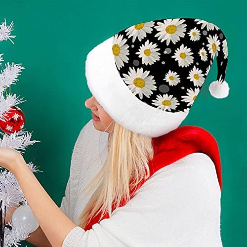 Коледната шапка във формата на кръгове с бели маргаритками за cosplay на коледна празнична парти