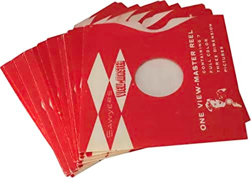 Оригинални реколта ЧЕРВЕНИ конектора за намотки ViewMaster - за опаковки от 15 единични намотки на 1950-те години