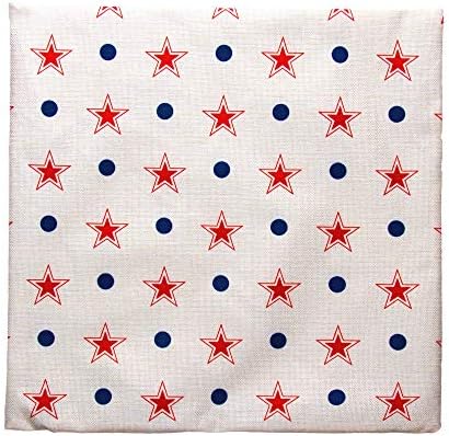 Декоративна Калъфка Arundeal, Двустранен, 18 x 18 см, със Звездите Патриотични Американски флаг, за 4 юли