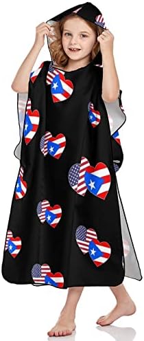 Кърпа с качулка във формата на Сърце WEEDKEYCAT в американски стил, Пуерто-Рико за Деца, Меко Банное Плюшевое