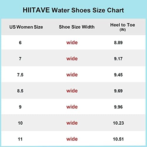 дамски Водна обувки hiitave Бързосъхнеща Бос за Плуване, Гмуркане, Сърф, Водни Спортове, Басейн, Плаж, Разходки,
