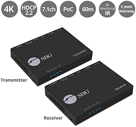 Удължител SIIG HDMI, чрез един Cat5e / 6, разширява аудио - и видео 4K при честота 30 Hz до 60 М, капацитет