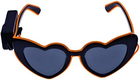 1БР Светещи Очила във Формата На Сърце, Вечерни Очила, Творчески Очила (Жълти), Декор за Банкет, Сувенири за празнуване