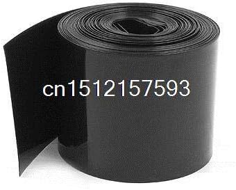 Винт 70 мм/44 мм PVC Свиване Тръба Амбалажна Хартия Черно 10 м 33 фута за Батерии 18650