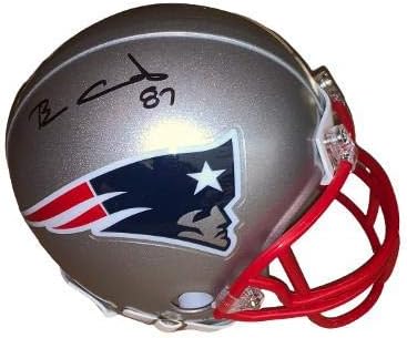 Бен Коутс подписа мини-каска Ридделла Нова англия Райони каунти england patriots #87 - Свидетел на JSA - Мини-каски NFL с автограф