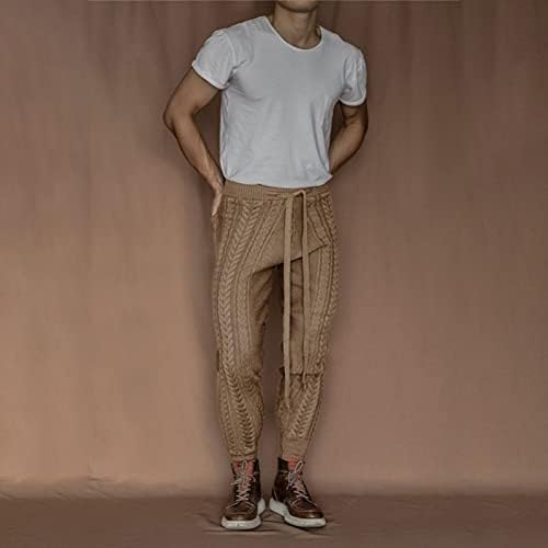 MIASHUI Little House Мъжки Ежедневни Панталони Обикновена Тенденция на Младежки Трикотажни Панталони Slim Fit