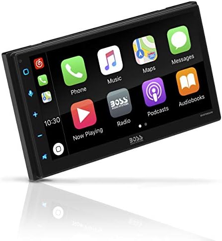 BOSS Audio Systems BVCP9850W Безжичен автомобилен мултимедиен плеър Apple CarPlay Android Auto с капацитивен сензорен екран 6,75 инча, Bluetooth, без да е CD / DVD, FLAC, с висока резолюция, многоцветен