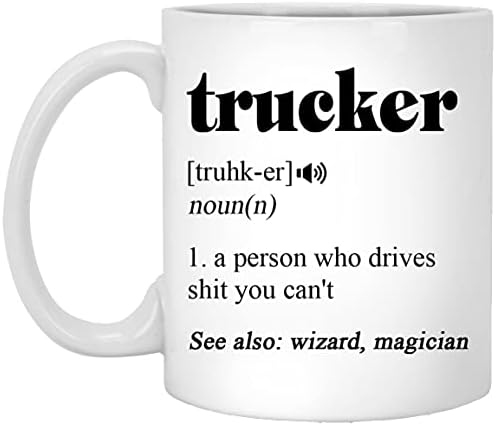 Кафеена чаша за шофьор на камион - Определяне на шофьор на камион Подаръци за шофьор на камион - Забавна чаша